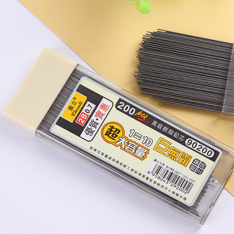 Mechanical Pencil Lead - 200 pces 0.5/0.7mm lápis mecânico leva