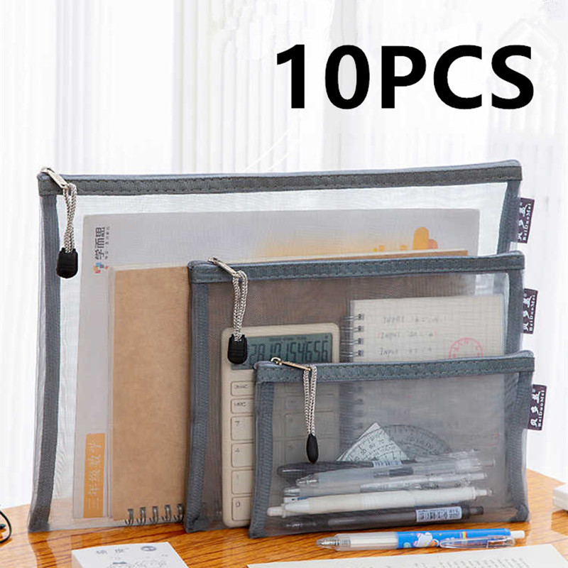 File Folder Hanging - 1/10 pçs malha zíper arquivo saco
