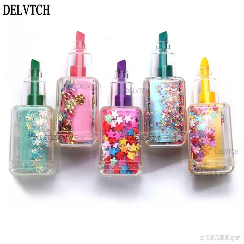 Highlighter Set Pastel - 5 pçs conjunto mini lantejoulas unha