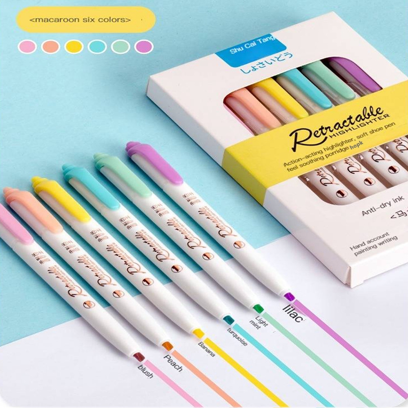 Caneta iluminadora com botão d - Highlighter Set Pastel avaliação e preço