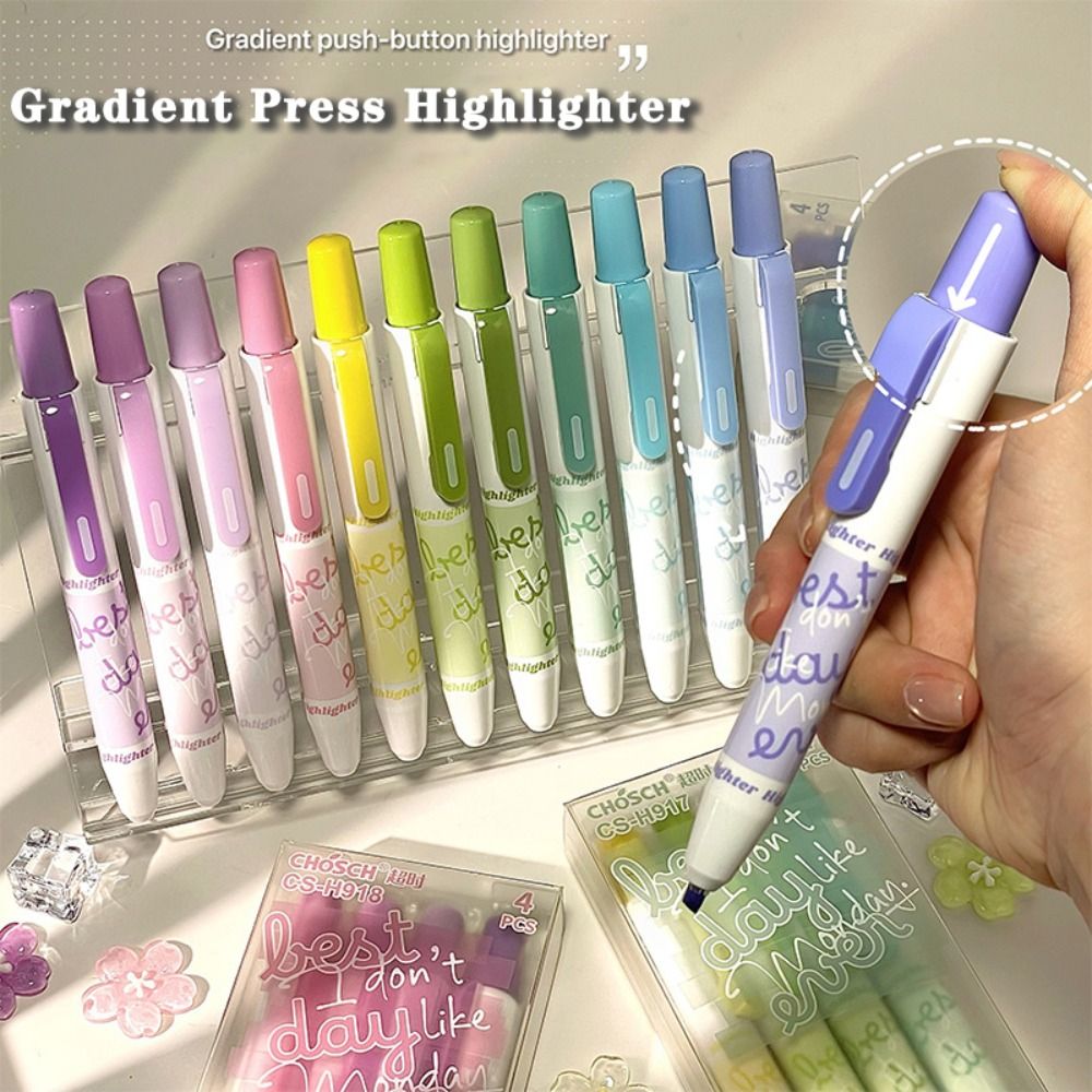 4 Canetas Marca-Texto Fluoresc - Highlighter Set Pastel avaliação e preço