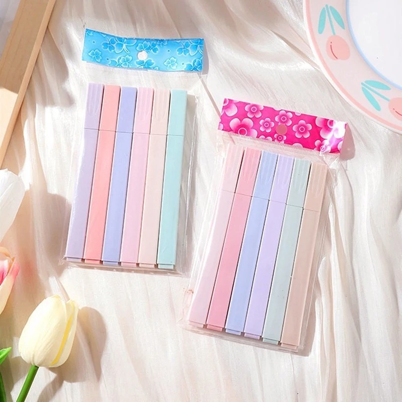 6 pçs/set cor pastel marcador  - Highlighter Set Pastel avaliação e preço
