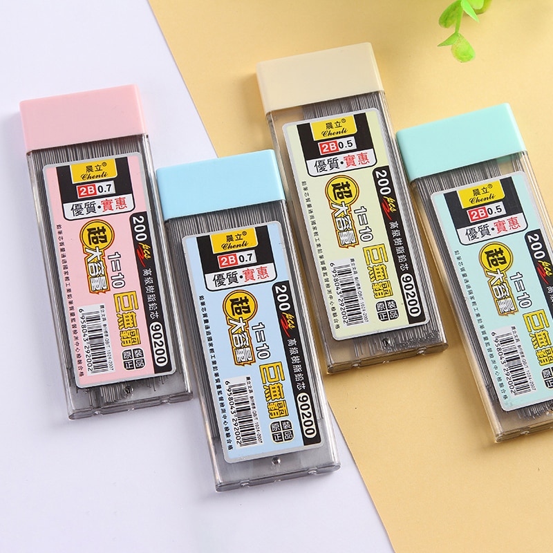 200 pces 0.5/0.7mm lápis mecân - Mechanical Pencil Lead avaliação e preço