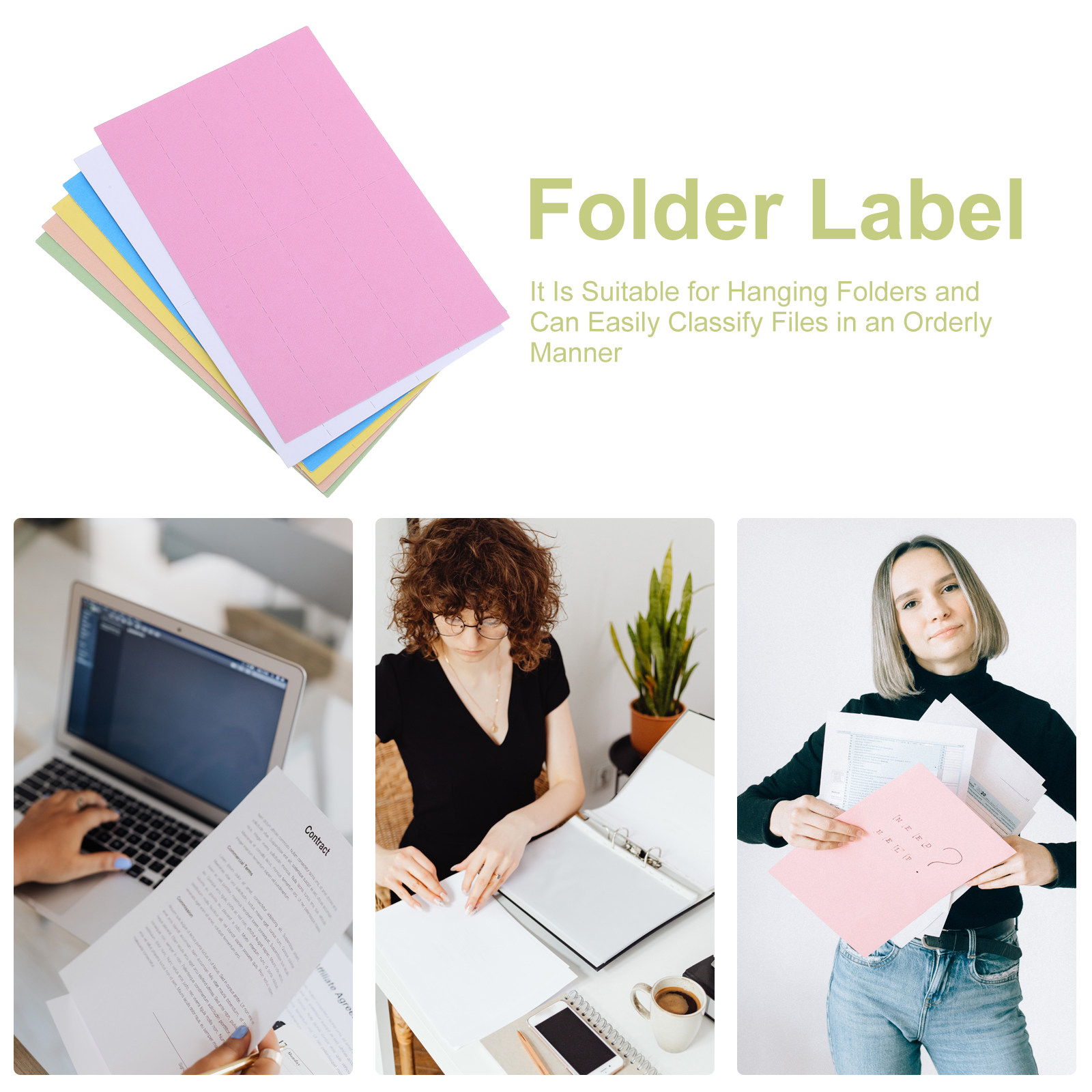 6 Folhas de Etiquetas Colorida - File Folder Hanging avaliação e preço